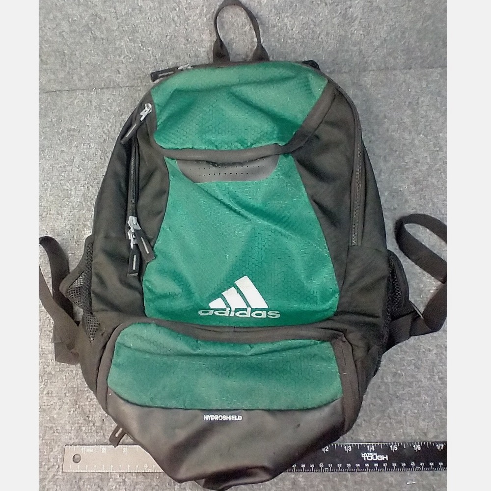 Adidas Hydroshield Backpack Unisex One Size Green Black Three Stripe Sport